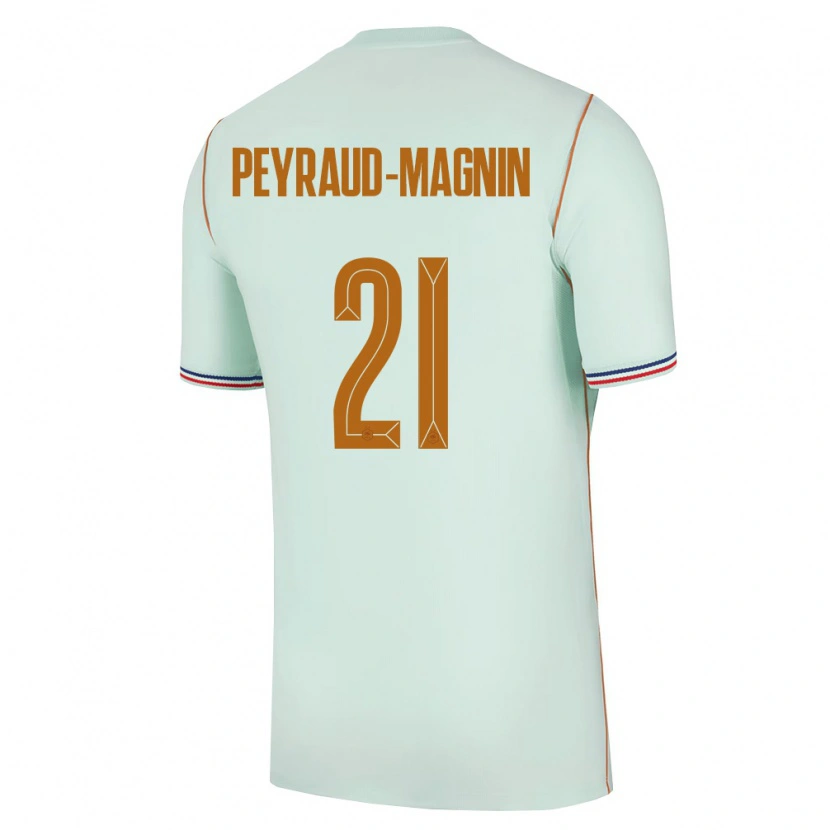Danxen Women France Pauline Peyraud Magnin #21 Green Gold Away Jersey 26-28 T-Shirt