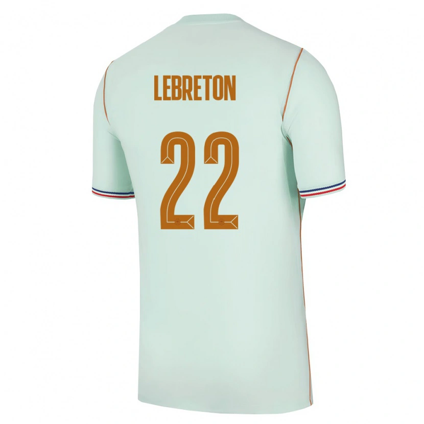 Danxen Women France Noé Lebreton #22 Green Gold Away Jersey 26-28 T-Shirt