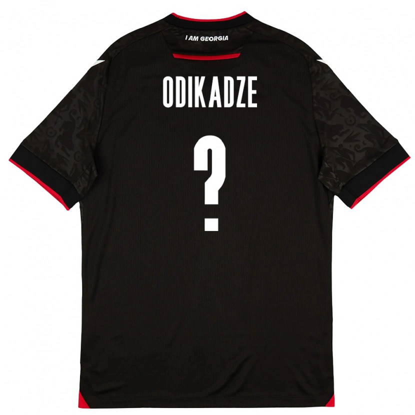 Danxen Women Georgia Temur Odikadze #0 Black White Red Away Jersey 26-28 T-Shirt