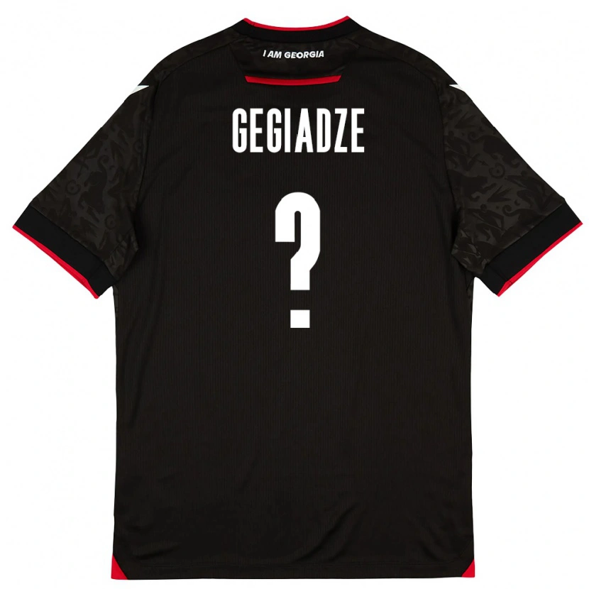 Danxen Women Georgia Saba Gegiadze #0 Black White Red Away Jersey 26-28 T-Shirt