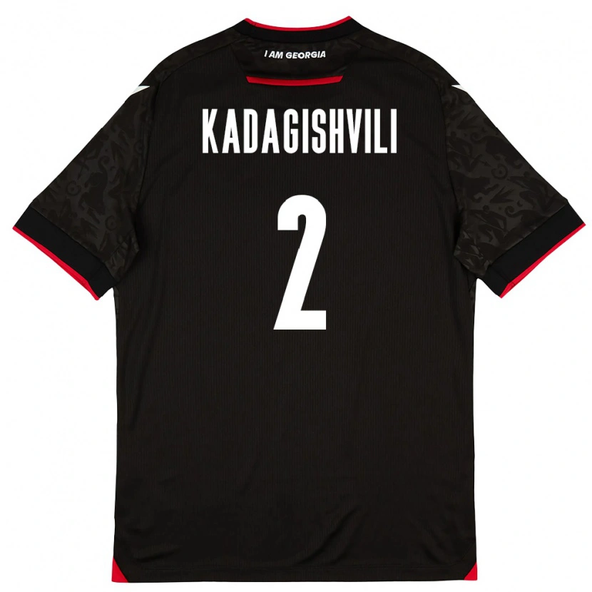 Danxen Women Georgia Gvantsa Kadagishvili #2 Black White Red Away Jersey 26-28 T-Shirt