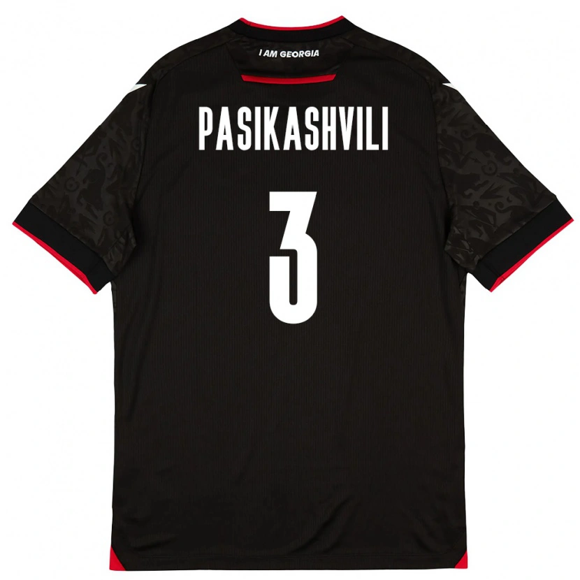 Danxen Women Georgia Nino Pasikashvili #3 Black White Red Away Jersey 26-28 T-Shirt