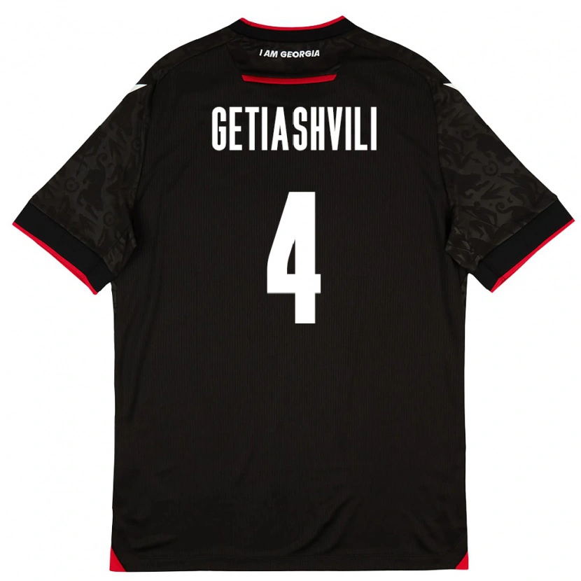 Danxen Women Georgia Alika Getiashvili #4 Black White Red Away Jersey 26-28 T-Shirt