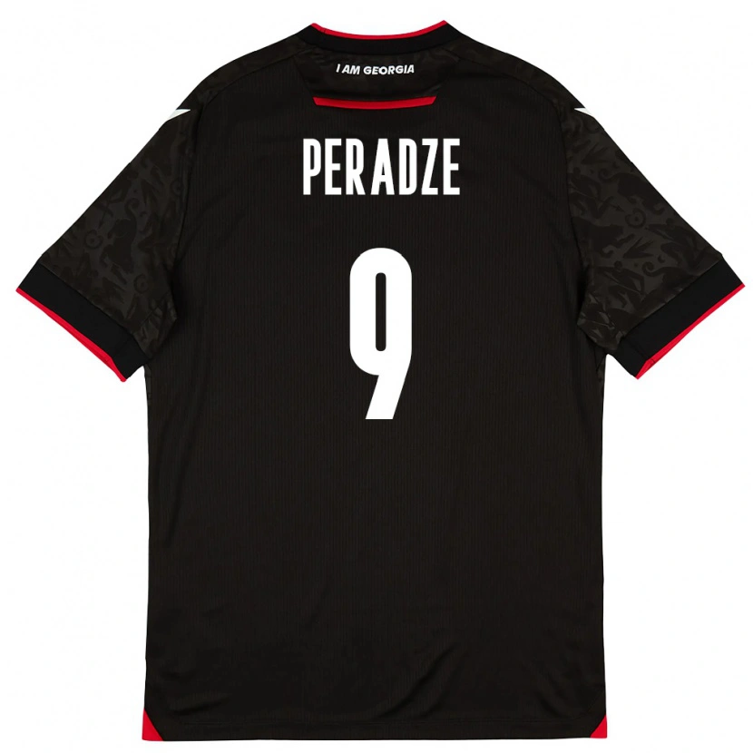Danxen Women Georgia Giorgi Peradze #9 Black White Red Away Jersey 26-28 T-Shirt