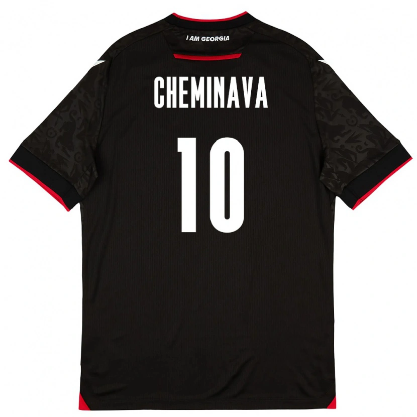 Danxen Women Georgia Ana Cheminava #10 Black White Red Away Jersey 26-28 T-Shirt