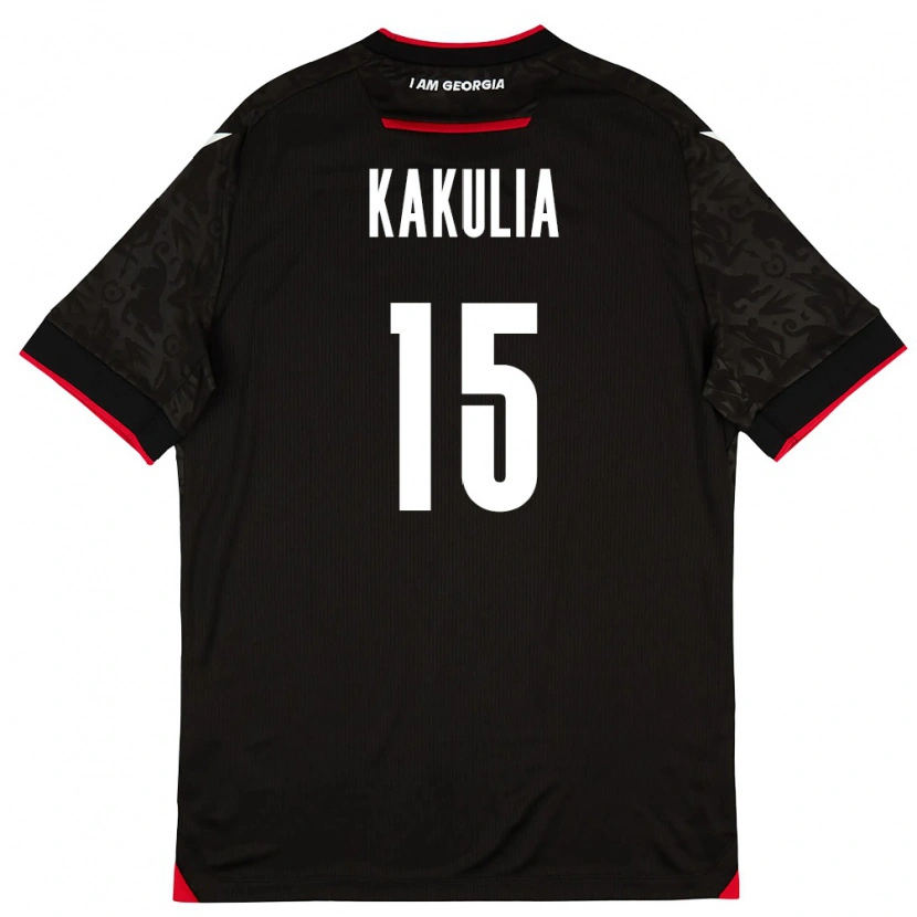 Danxen Women Georgia Giorgi Kakulia #15 Black White Red Away Jersey 26-28 T-Shirt