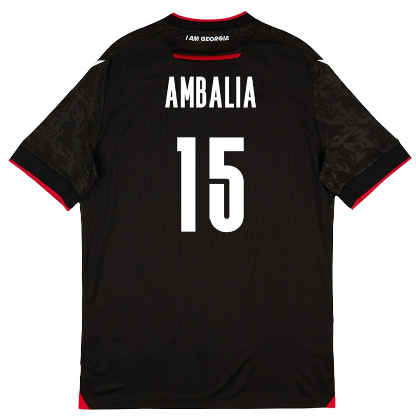 Danxen Women Georgia Tinatin Ambalia #15 Black White Red Away Jersey 26-28 T-Shirt