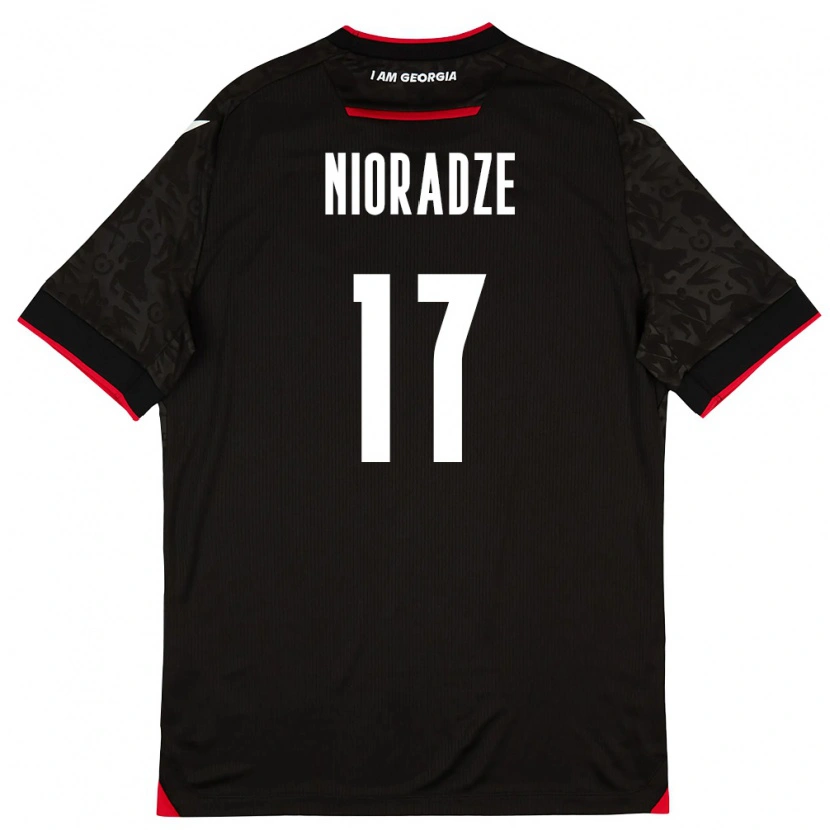 Danxen Women Georgia Saba Nioradze #17 Black White Red Away Jersey 26-28 T-Shirt
