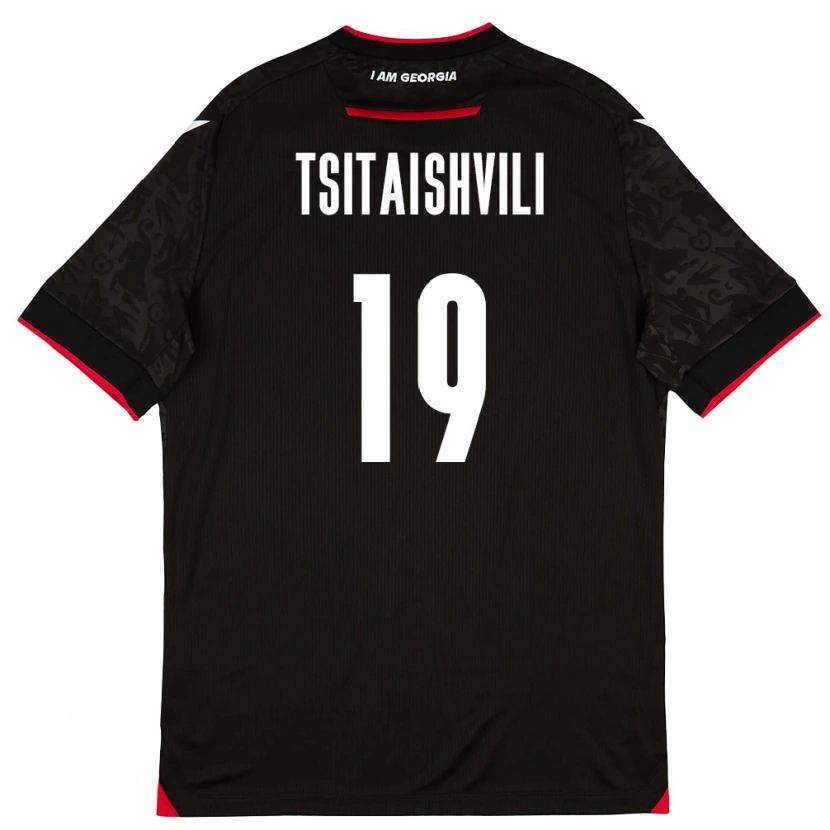 Danxen Women Georgia Giorgi Tsitaishvili #19 Black White Red Away Jersey 26-28 T-Shirt