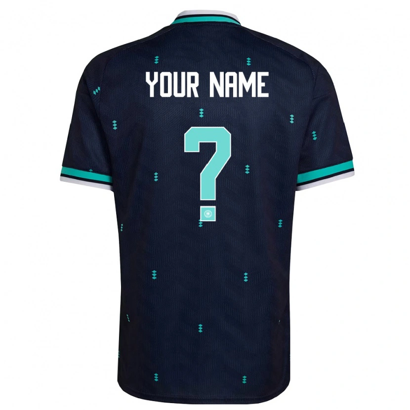 Danxen Women Germany Your Name #0 Navy Sky Blue White Away Jersey 26-28 T-Shirt