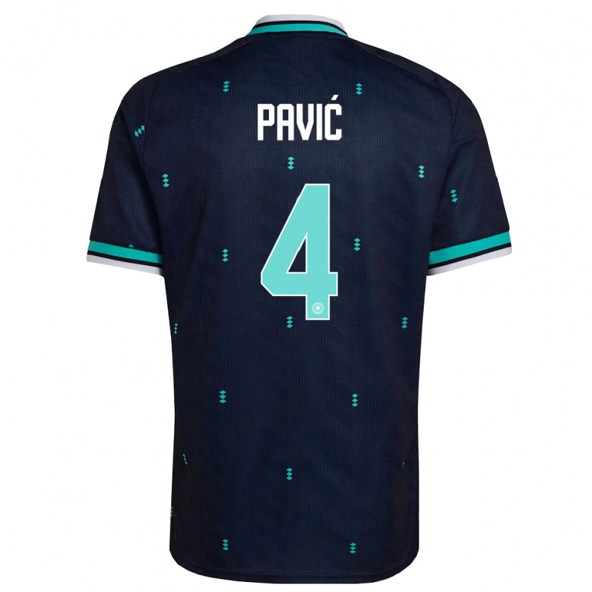Danxen Women Germany Filip Pavić #4 Navy Sky Blue White Away Jersey 26-28 T-Shirt