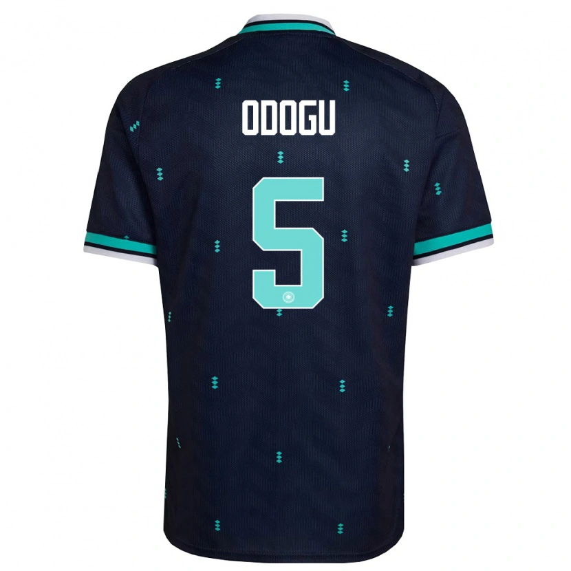 Danxen Women Germany David Odogu #5 Navy Sky Blue White Away Jersey 26-28 T-Shirt