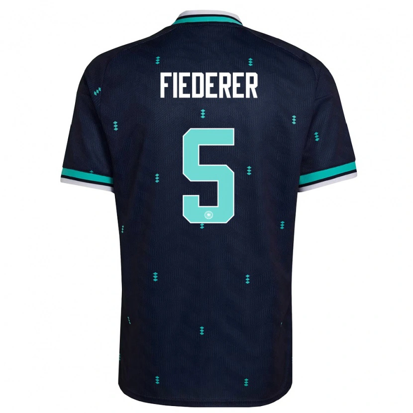 Danxen Women Germany Tom Fiederer #5 Navy Sky Blue White Away Jersey 26-28 T-Shirt