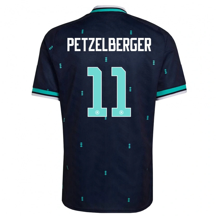 Danxen Women Germany Ramona Petzelberger #11 Navy Sky Blue White Away Jersey 26-28 T-Shirt