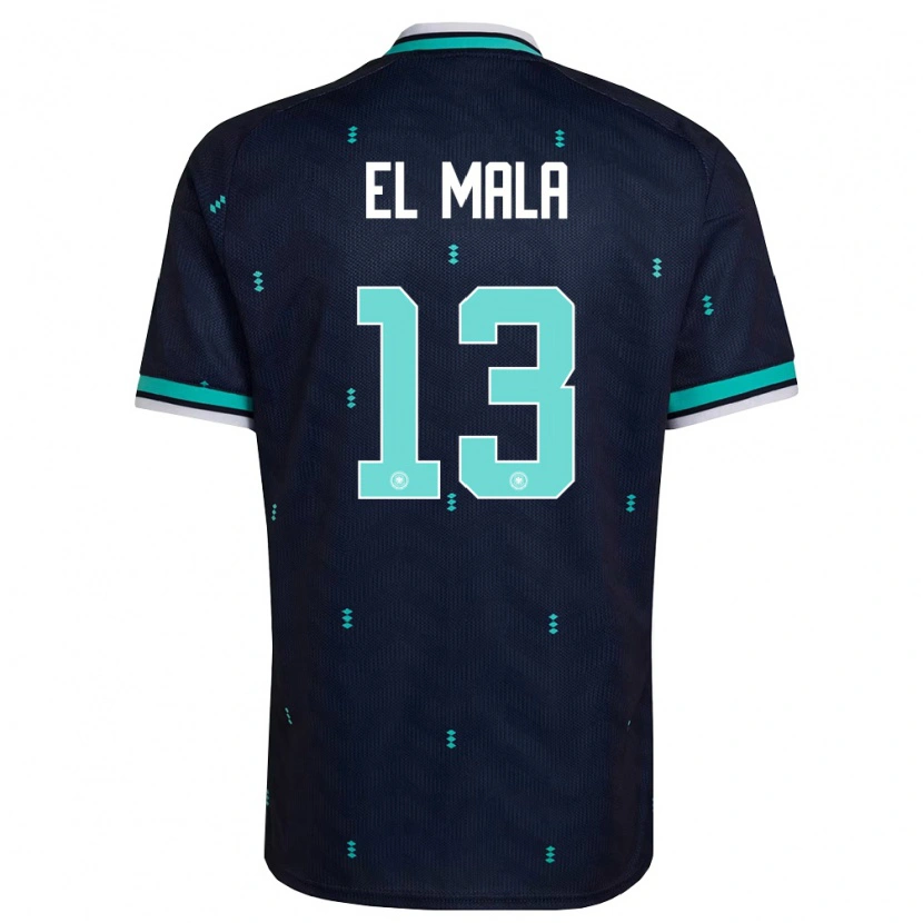Danxen Women Germany Said El Mala #13 Navy Sky Blue White Away Jersey 26-28 T-Shirt