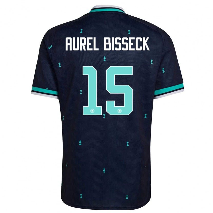 Danxen Women Germany Yann Aurel Bisseck #15 Navy Sky Blue White Away Jersey 26-28 T-Shirt
