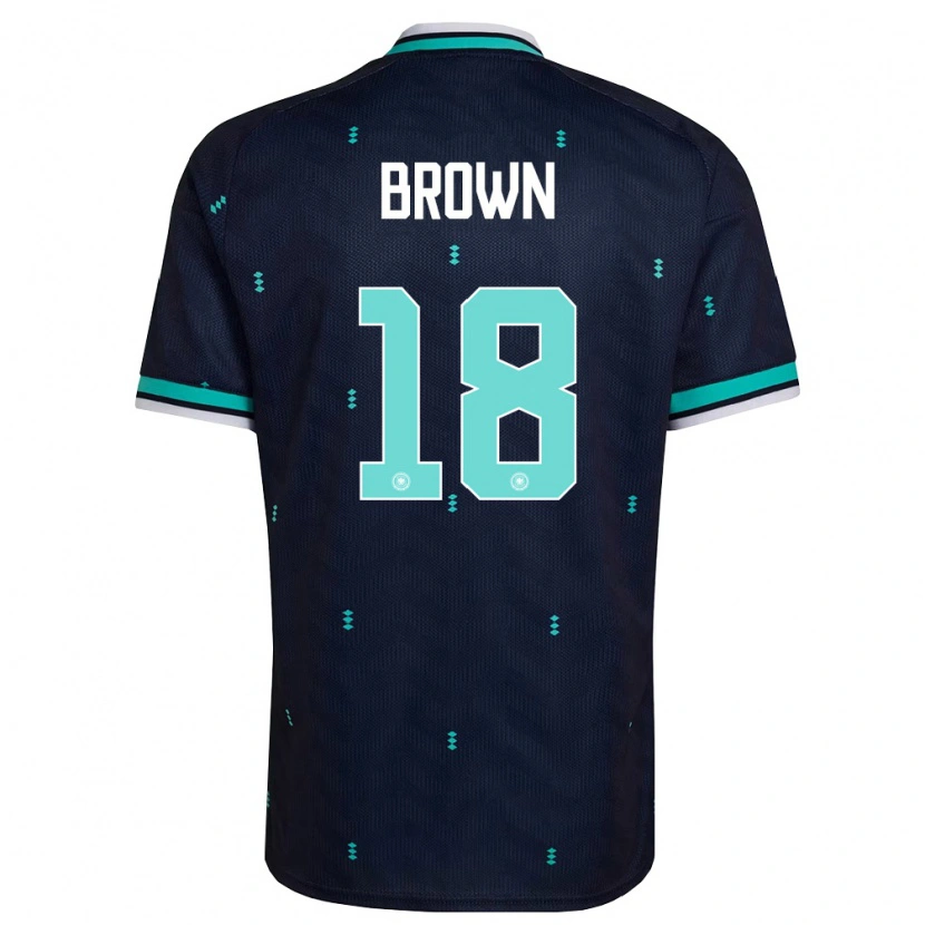 Danxen Women Germany Nathaniel Brown #18 Navy Sky Blue White Away Jersey 26-28 T-Shirt