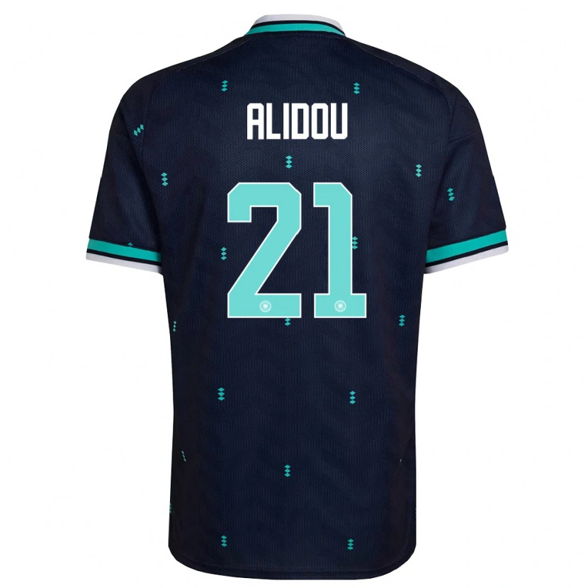 Danxen Women Germany Faride Alidou #21 Navy Sky Blue White Away Jersey 26-28 T-Shirt