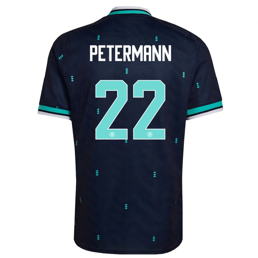 Danxen Women Germany Lena Petermann #22 Navy Sky Blue White Away Jersey 26-28 T-Shirt