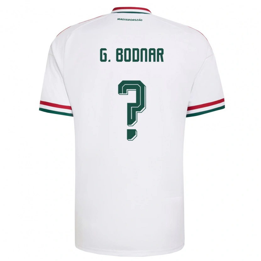 Danxen Women Hungary Gergő Bodnár #0 White Red Green Away Jersey 26-28 T-Shirt