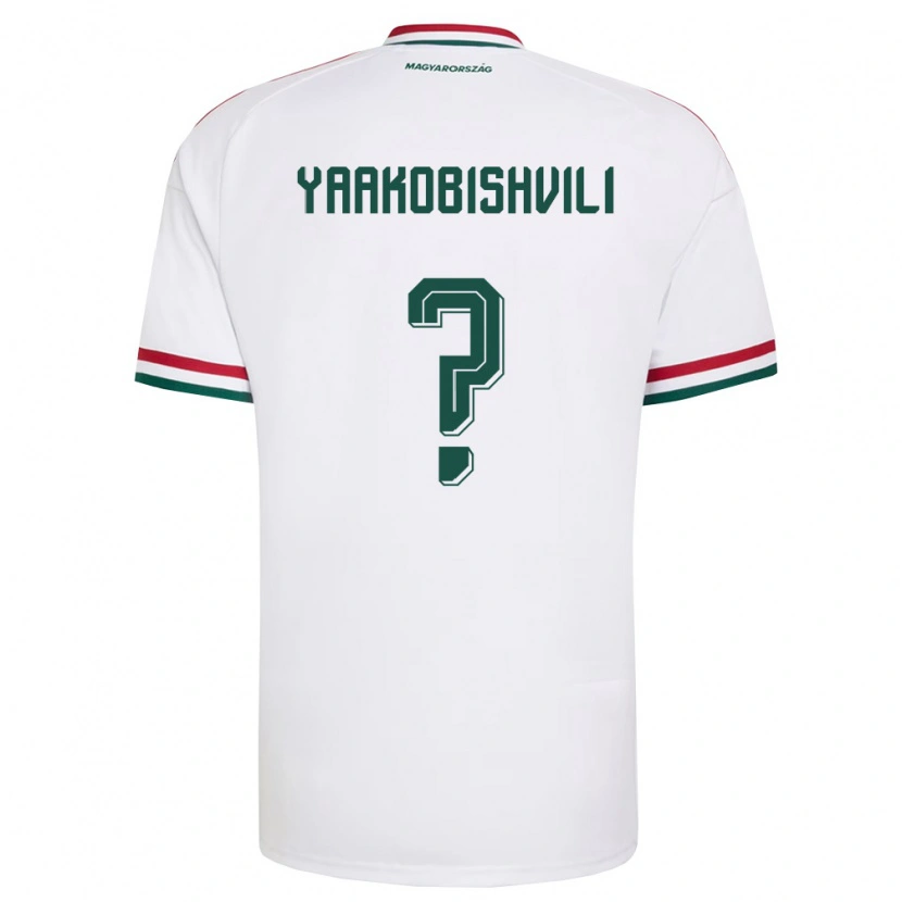 Danxen Women Hungary Áron Yaakobishvili #0 White Red Green Away Jersey 26-28 T-Shirt