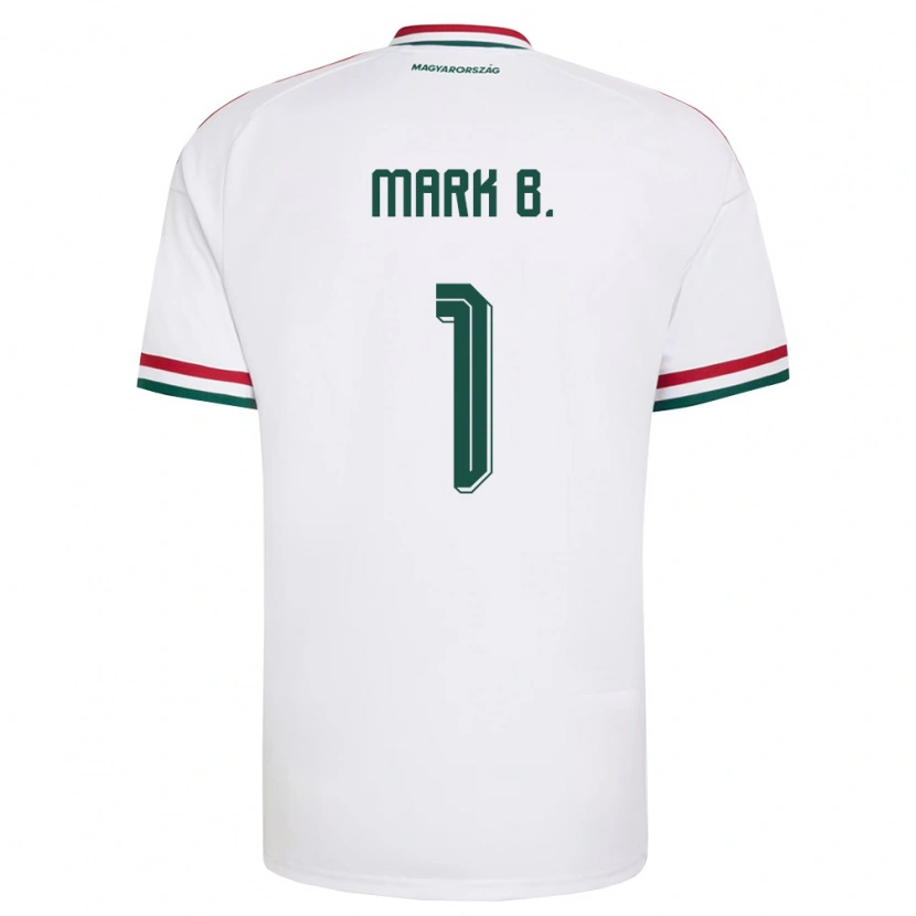 Danxen Women Hungary Márk Balogh #1 White Red Green Away Jersey 26-28 T-Shirt