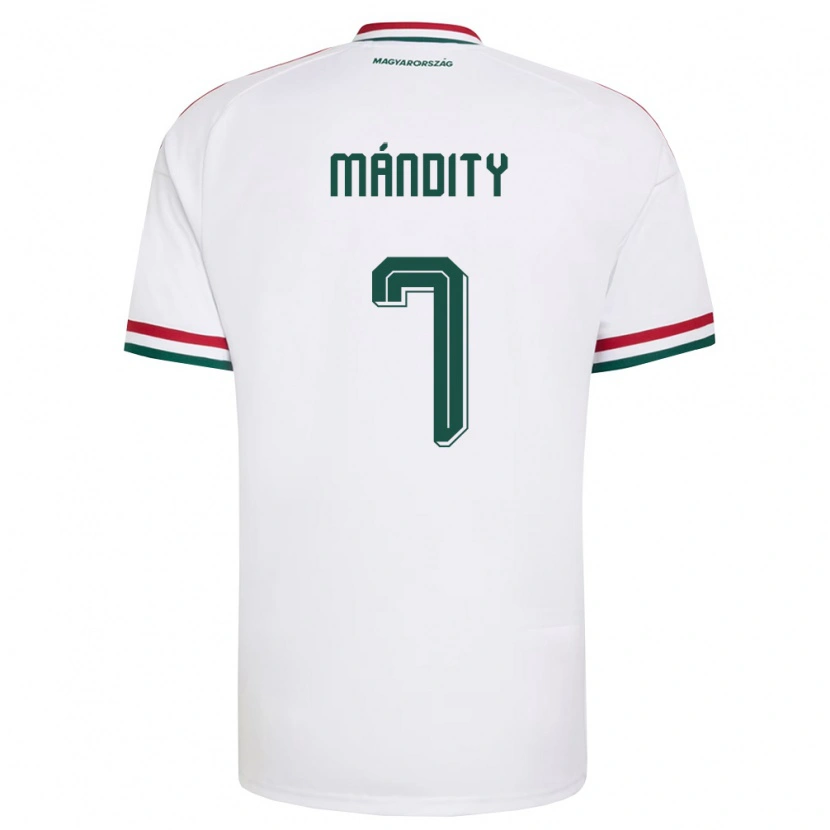 Danxen Women Hungary Márkó Mándity #7 White Red Green Away Jersey 26-28 T-Shirt