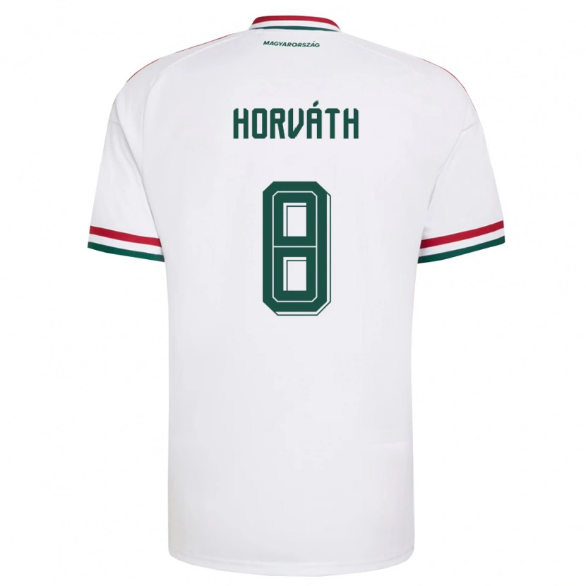 Danxen Women Hungary Áron Horváth #8 White Red Green Away Jersey 26-28 T-Shirt