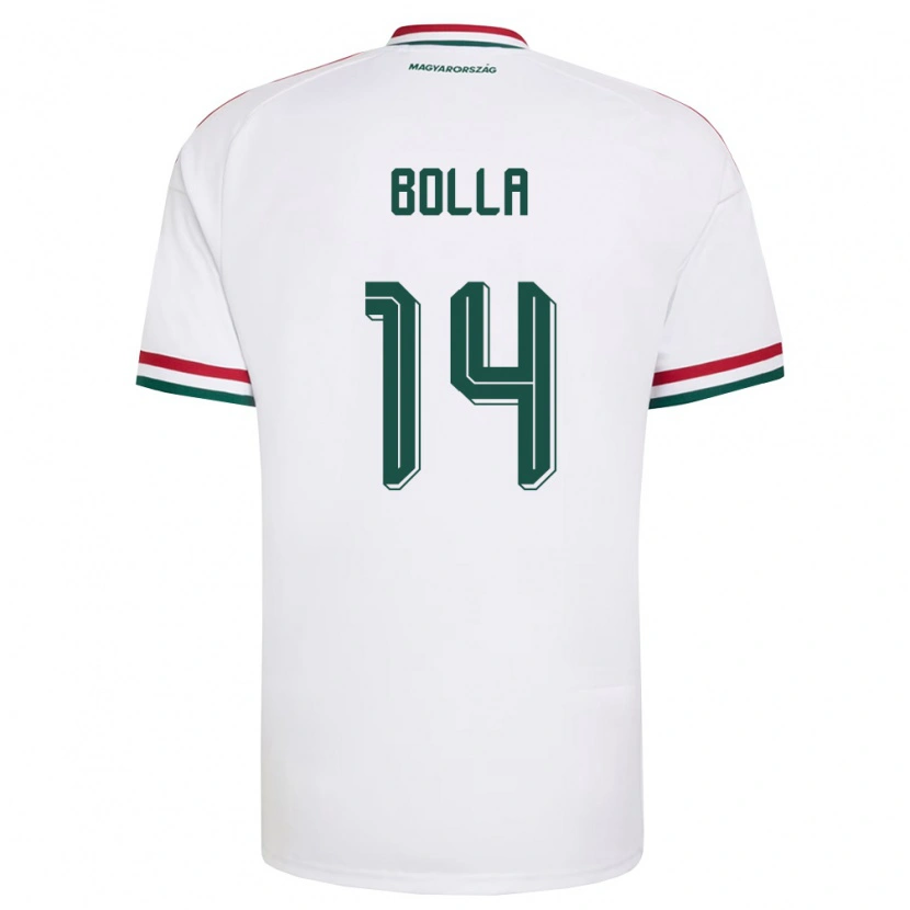 Danxen Women Hungary Bendegúz Bolla #14 White Red Green Away Jersey 26-28 T-Shirt