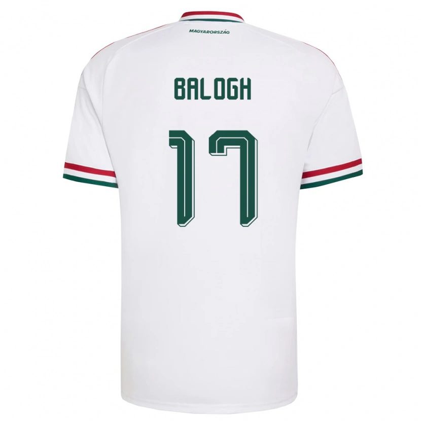 Danxen Women Hungary Áron Balogh #17 White Red Green Away Jersey 26-28 T-Shirt