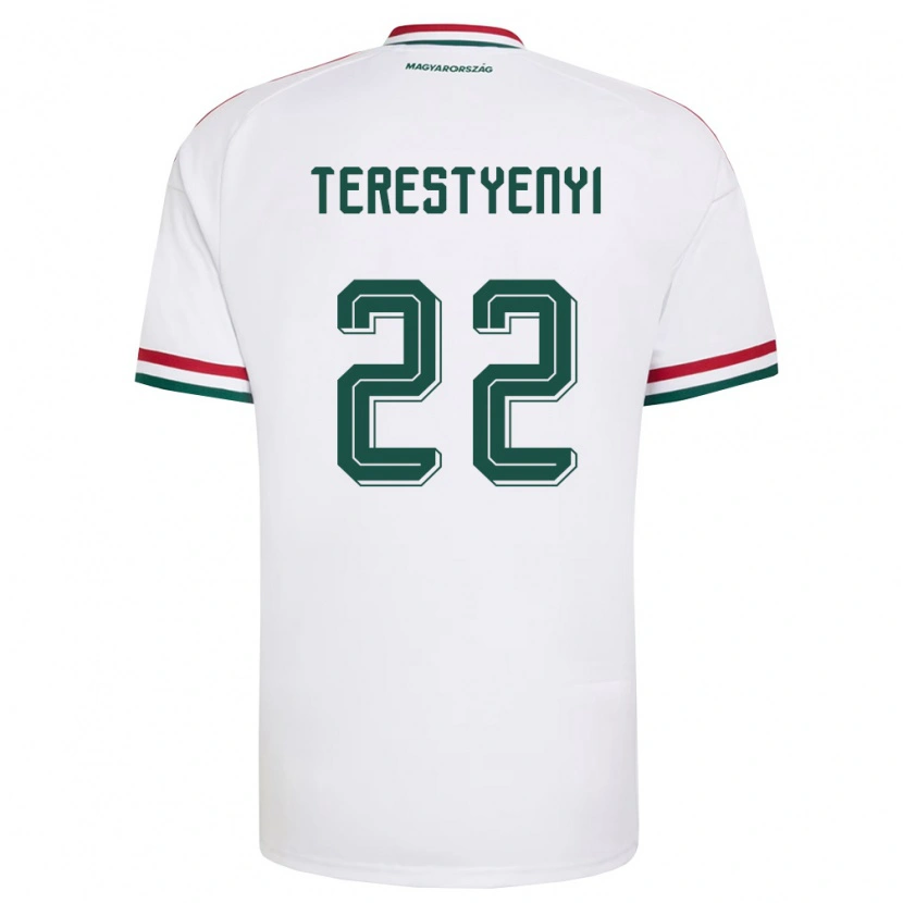 Danxen Women Hungary Anna Terestyényi #22 White Red Green Away Jersey 26-28 T-Shirt