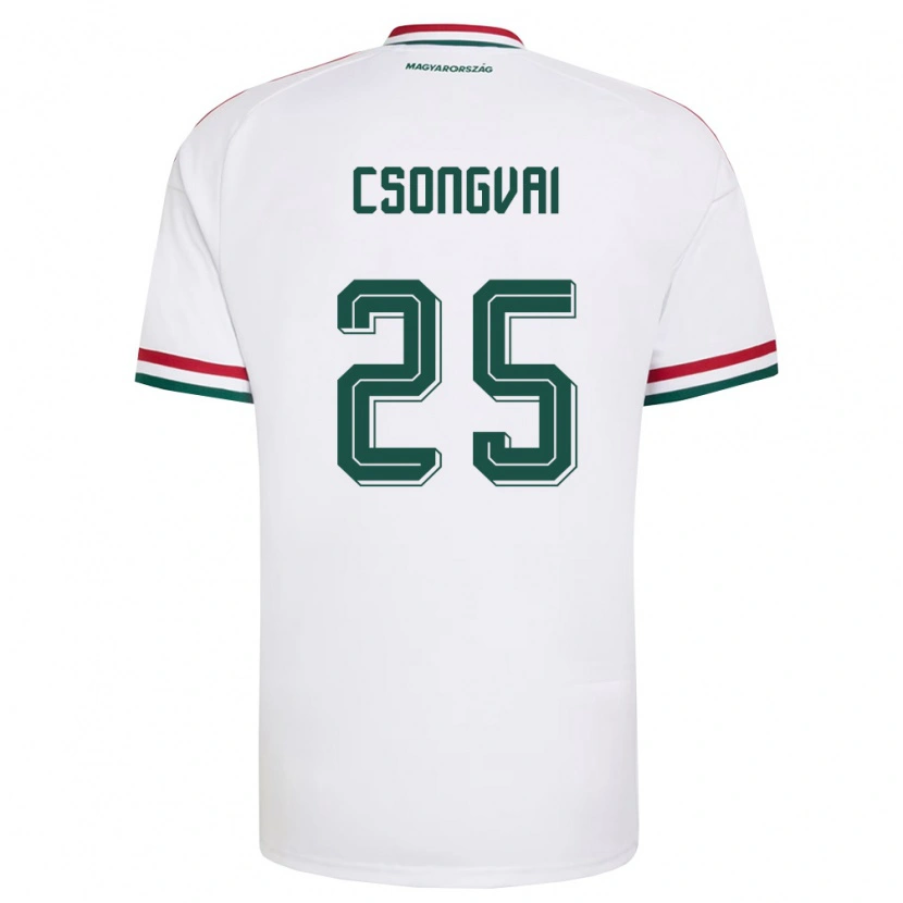Danxen Women Hungary Áron Csongvai #25 White Red Green Away Jersey 26-28 T-Shirt