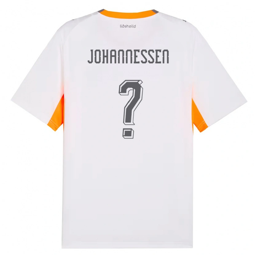 Danxen Women Iceland Tómas Johannessen #0 White Orange Gray Away Jersey 26-28 T-Shirt