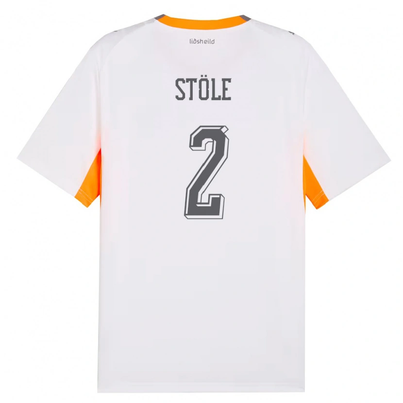 Danxen Women Iceland Ingimar Torbjörnsson Stöle #2 White Orange Gray Away Jersey 26-28 T-Shirt