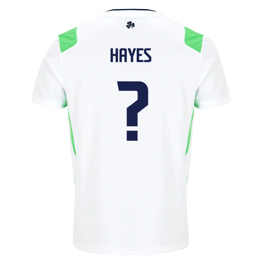 Danxen Women Ireland Billy Hayes #0 White Light Green Away Jersey 26-28 T-Shirt
