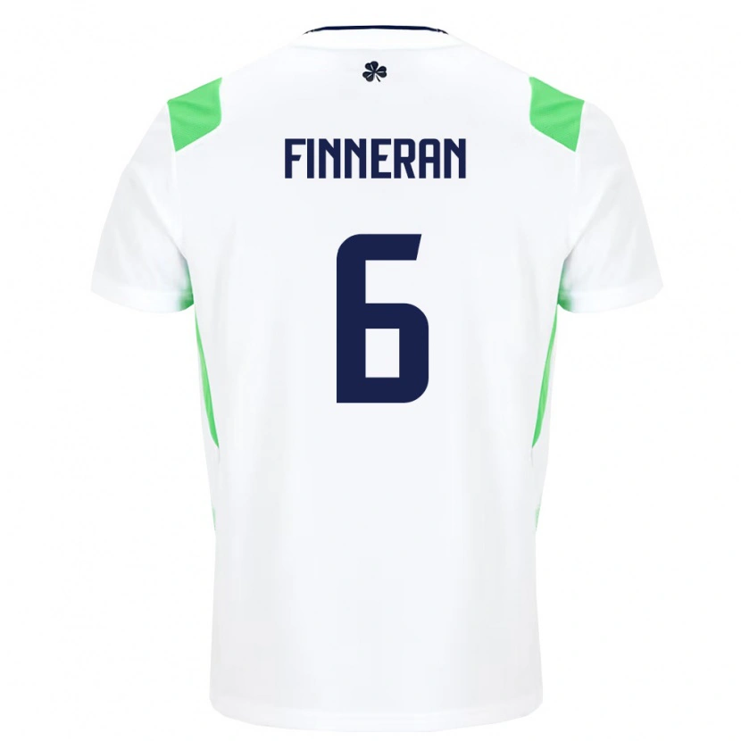 Danxen Women Ireland Rory Finneran #6 White Light Green Away Jersey 26-28 T-Shirt