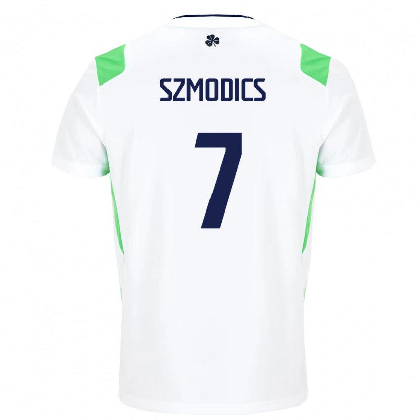 Danxen Women Ireland Sammie Szmodics #7 White Light Green Away Jersey 26-28 T-Shirt