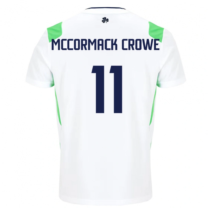 Danxen Women Ireland Fionn Mccormack Crowe #11 White Light Green Away Jersey 26-28 T-Shirt