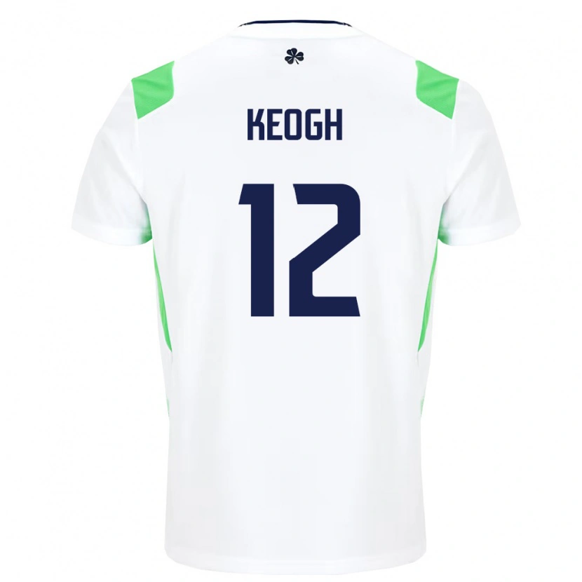 Danxen Women Ireland Sean Keogh #12 White Light Green Away Jersey 26-28 T-Shirt