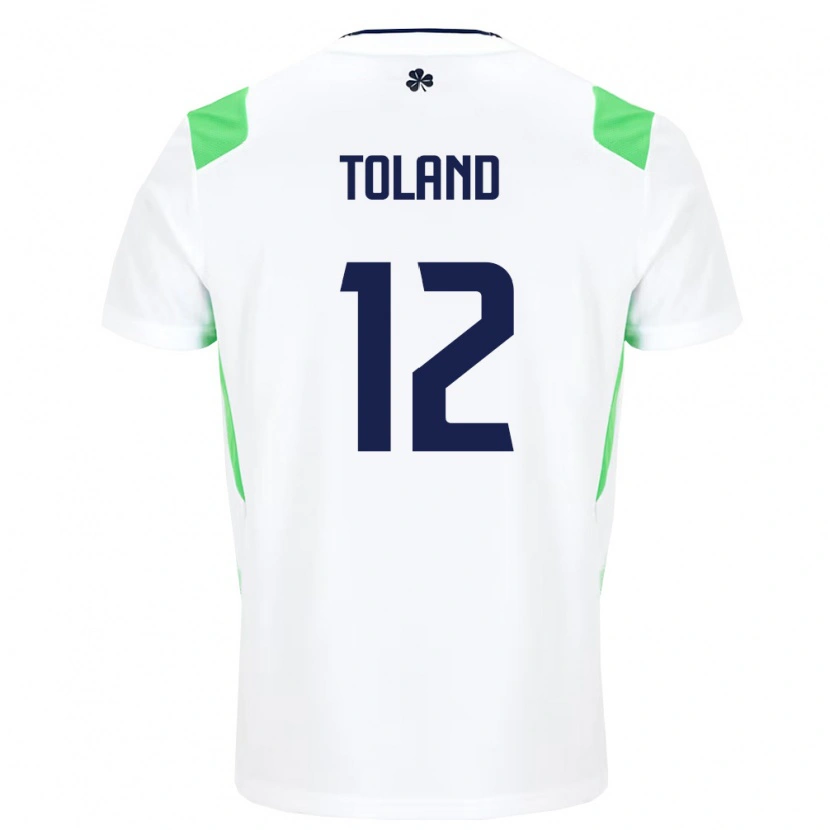 Danxen Women Ireland Tyler Toland #12 White Light Green Away Jersey 26-28 T-Shirt