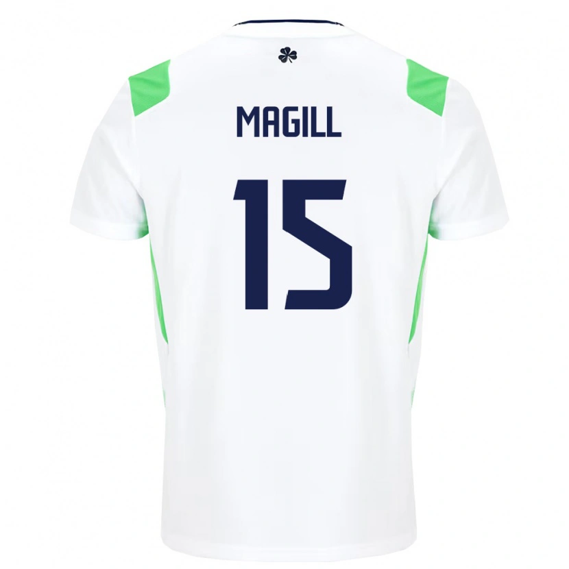 Danxen Women Ireland Jack Magill #15 White Light Green Away Jersey 26-28 T-Shirt