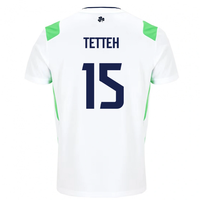 Danxen Women Ireland Gideon Tetteh #15 White Light Green Away Jersey 26-28 T-Shirt