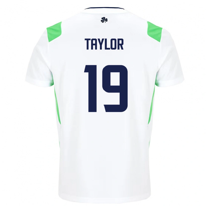 Danxen Women Ireland Jack Taylor #19 White Light Green Away Jersey 26-28 T-Shirt