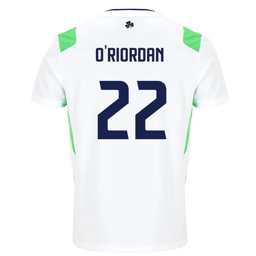 Danxen Women Ireland Connor O'riordan #22 White Light Green Away Jersey 26-28 T-Shirt