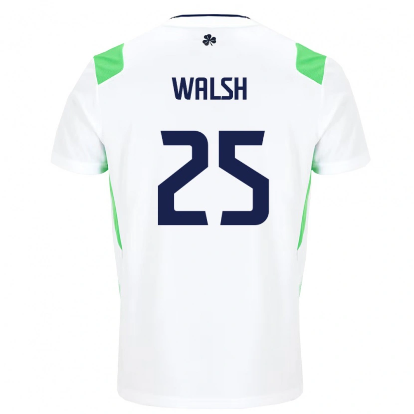 Danxen Women Ireland Megan Walsh #25 White Light Green Away Jersey 26-28 T-Shirt
