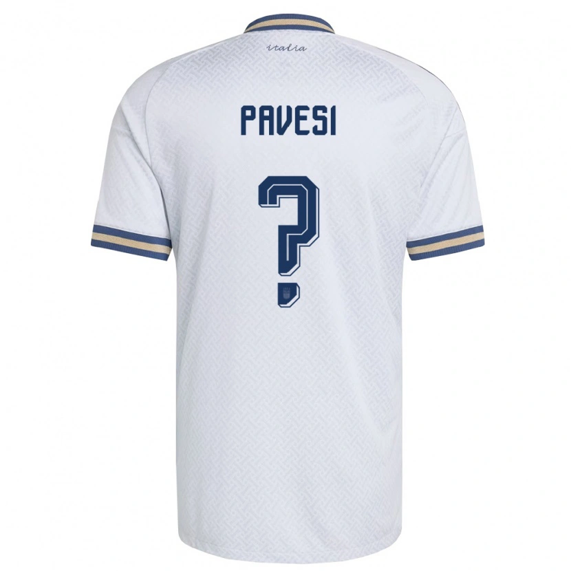 Danxen Women Italy Davide Pavesi #0 Off-White Navy Gold Away Jersey 26-28 T-Shirt
