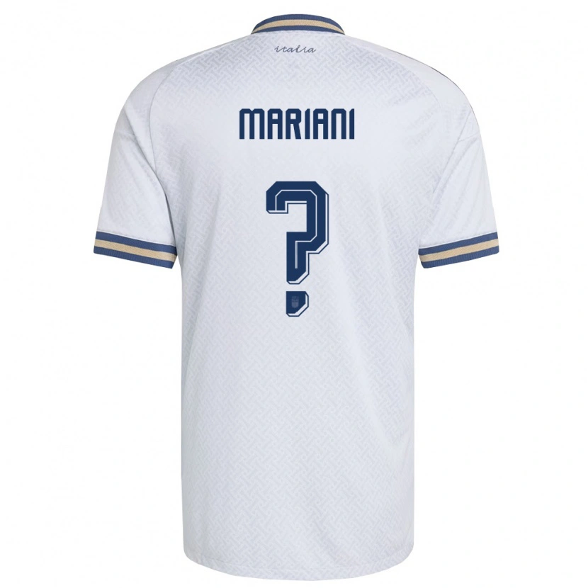 Danxen Women Italy Edoardo Mariani #0 Off-White Navy Gold Away Jersey 26-28 T-Shirt