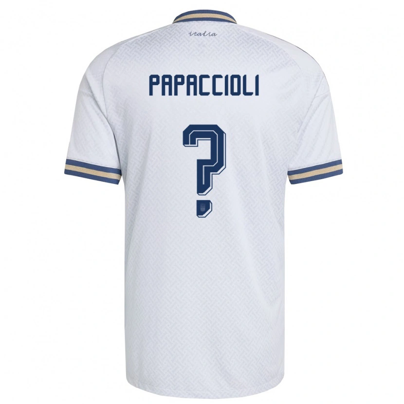 Danxen Women Italy Matteo Papaccioli #0 Off-White Navy Gold Away Jersey 26-28 T-Shirt