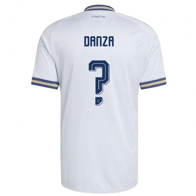 Danxen Women Italy Mirko Danza #0 Off-White Navy Gold Away Jersey 26-28 T-Shirt