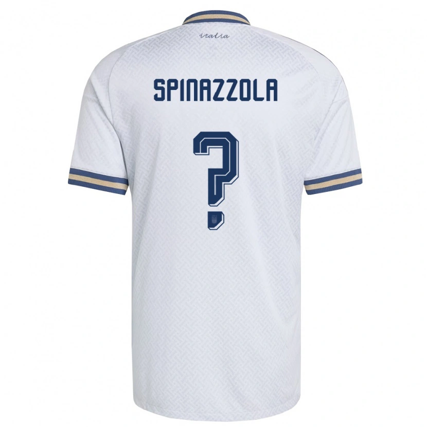 Danxen Women Italy Leonardo Spinazzola #0 Off-White Navy Gold Away Jersey 26-28 T-Shirt